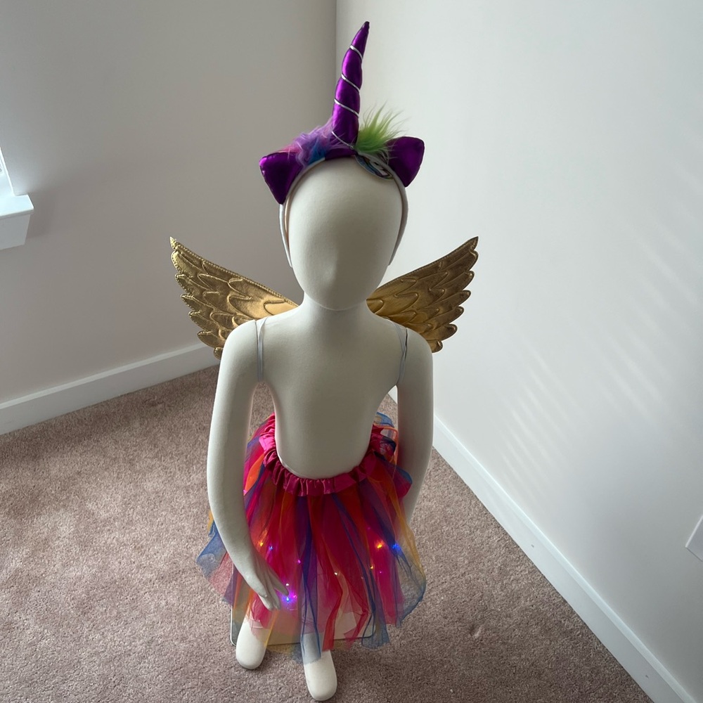 3 piece punk rock unicorn costume NWOT